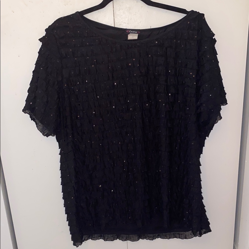Cocomo Black Textured Women's Top
